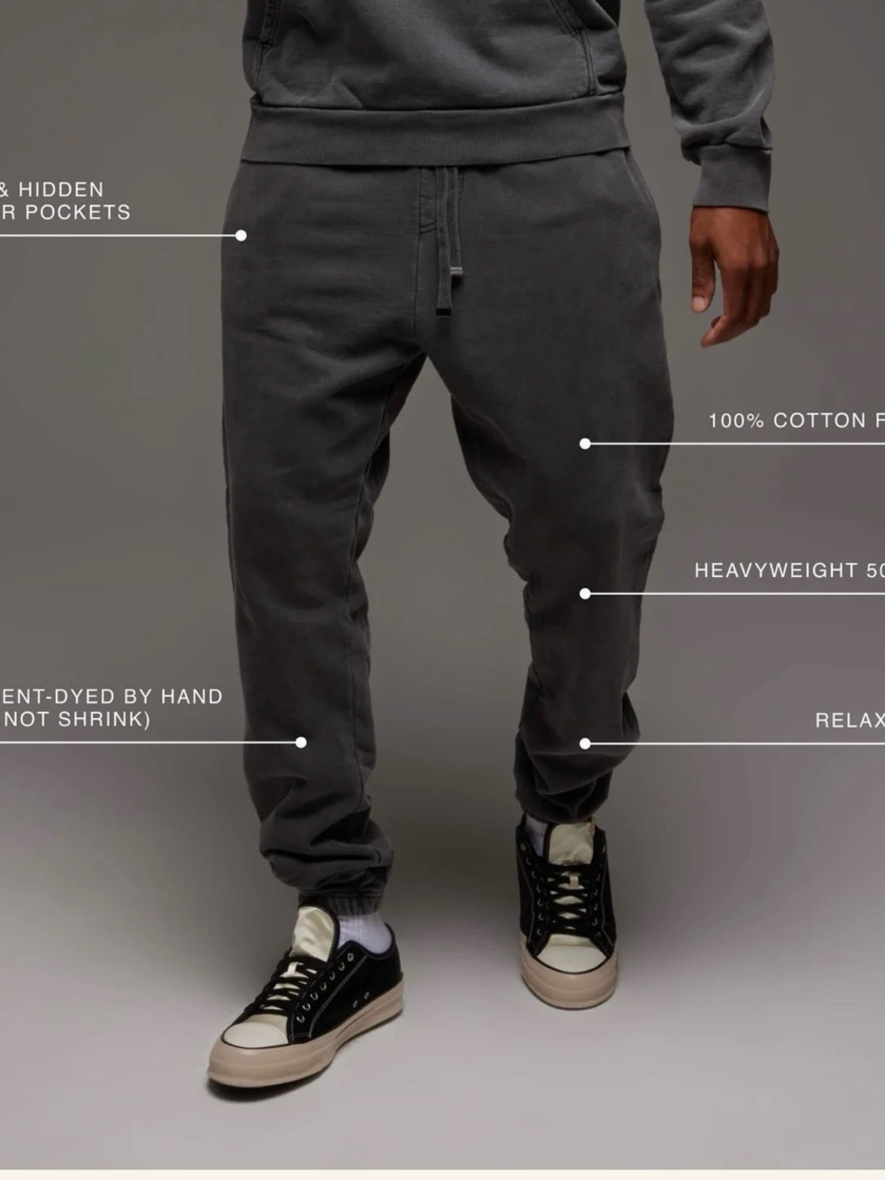TALENTLESS Men's Gray Jogger Sweatpants